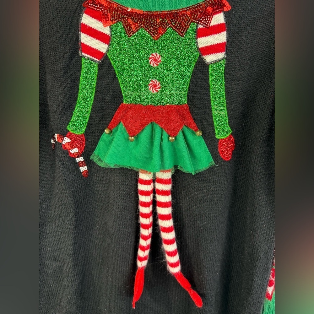 United States Sweaters women’s elf ugly Christmas sweater dress. Size XL - Picture 3 of 5